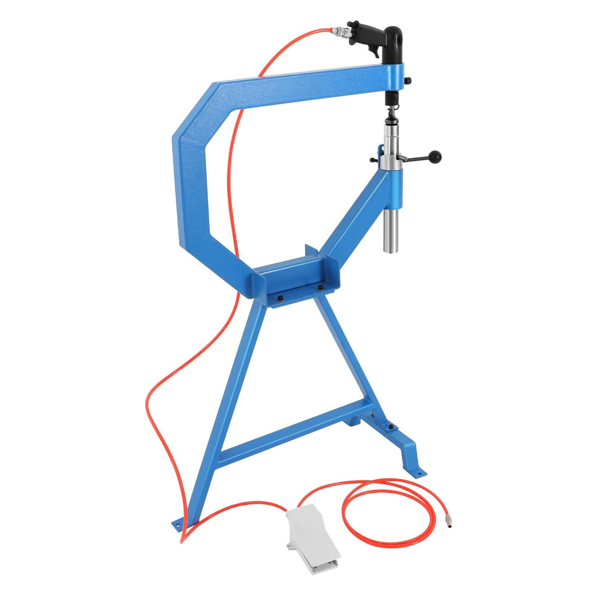 4 Inch Pneumatic Planishing Hammer with Cast Iron Stand and Foot Pedal W557