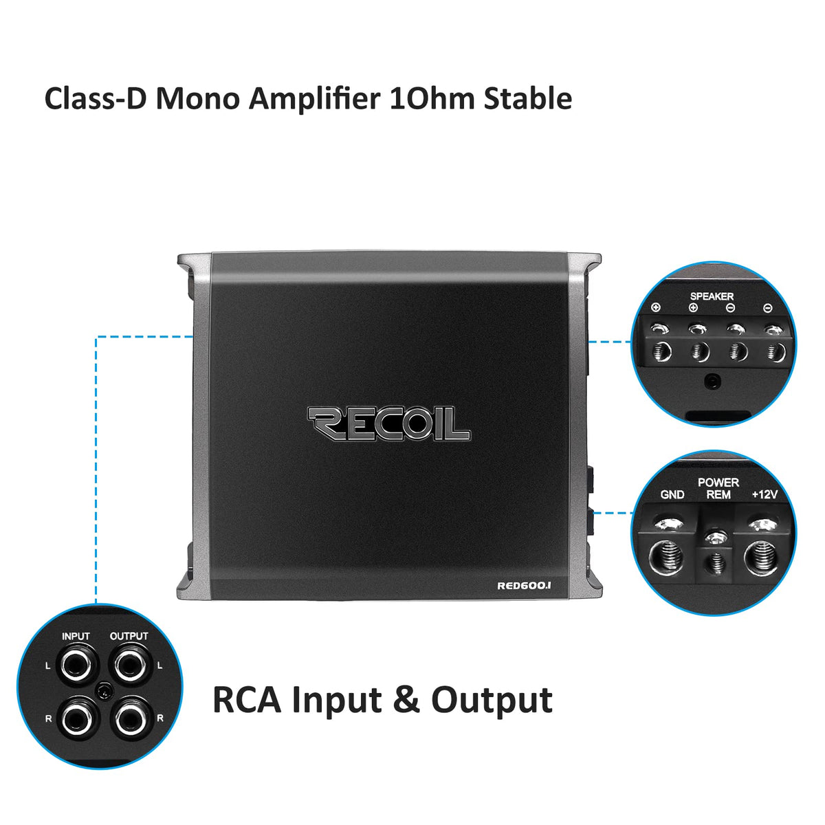 1320 Watts Class-D Car Audio Mono-Block Subwoofer Amplifier E63267
