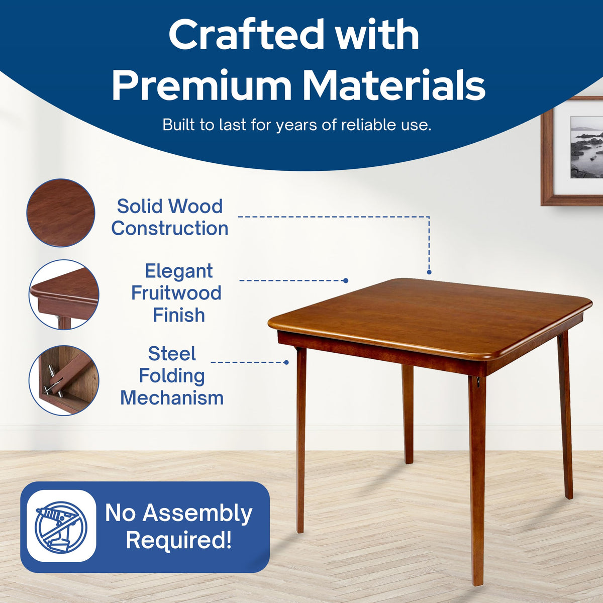 Fruitwood Wood Folding Table O436274